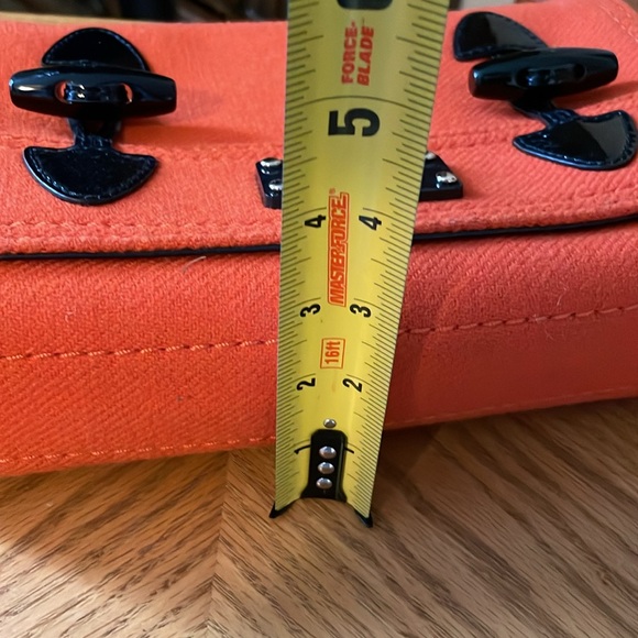 Kate Spade Vibrage Wool Orange & Black Halloween Crossbody Clutch - Picture 8 of 9